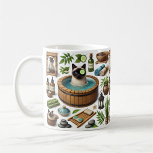 Spa party for Siamese Cat Lovers  Coffee Mug