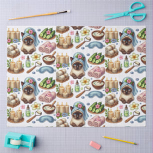 Spa party for Siamese Cat Lovers Tissue Paper
