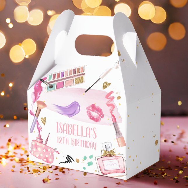 Spa Party Girl Glamour Makeup Birthday Party Favour Box (Creator Uploaded)