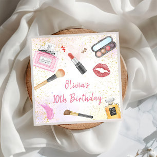 Spa Party Glam Girl Makeup Birthday Napkins