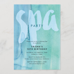 Spa Party Invitation