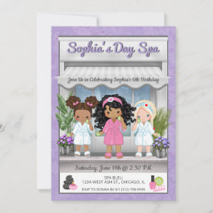 Spa Party Invitation for Young Girls