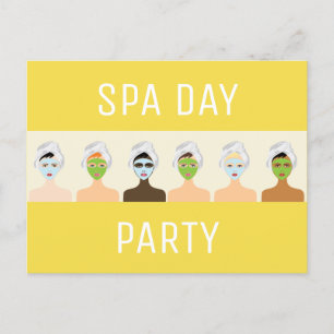 Spa Party Invitation Postcard
