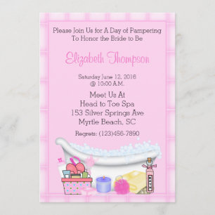 Spa Party Invitations
