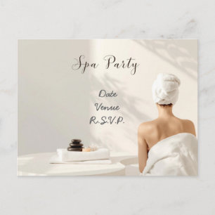Spa Party Minimal Wellness Design Postcard