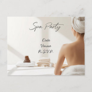 Spa Party Minimal Wellness Design Postcard
