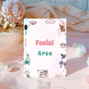 Spa Party Pamper  Birthday  facial area Sign