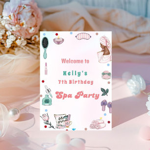 Spa Party Pamper  Day Birthday  Welcome Sign