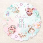 Spa party Pamper party pastel Birthday party Paper Coaster<br><div class="desc">Spa party Pamper party pastel Birthday party Paper Coaster 
Matching items are available.</div>