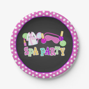 Spa Party Paper Plate