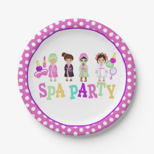 Spa Party Paper Plate - People - WH
