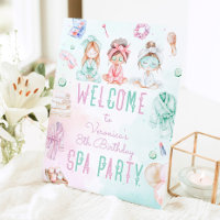 Spa party Pastel Birthday Welcome