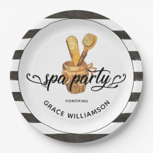 Spa Party Personalised Vintage Paper Plate