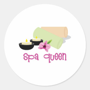 Spa Queen Classic Round Sticker