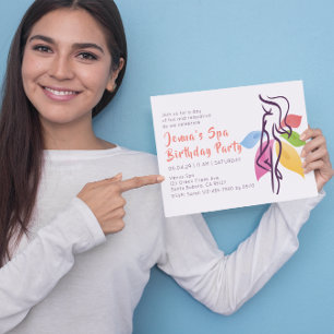 Spa Relaxation Birthday Party Invitation