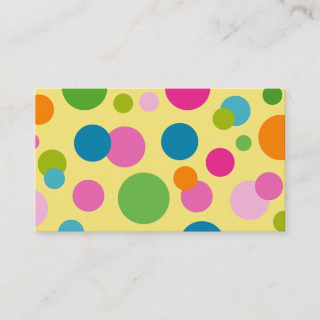 Spa - Salon Colour Circles Business Card (Front)