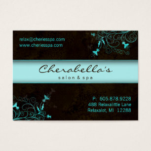 Spa - Salon Flower Elegant Turquoise Gift Card