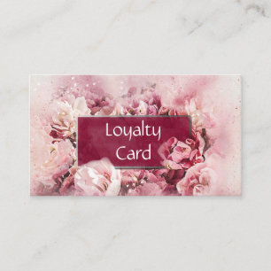 Spa, salon, hair stylist, cosmetologist loyalty card