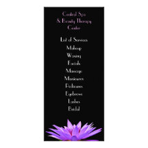 Spa Salon Lotus Flower List of Services Price list