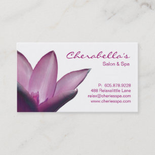 Spa - Salon Massage Therapy Business Card Violet