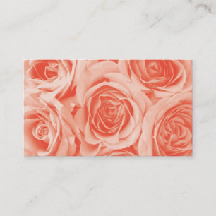 Spa - Salon Peach Roses Business Card