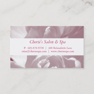 Spa - Salon Pink Flower Business Card