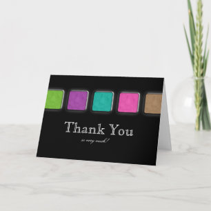 Spa Salon Thank You Card Makeup Artist Palette