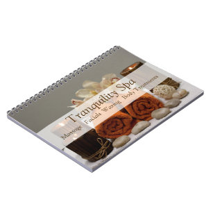 Spa Salon Tranquil Towels Candles Notebook
