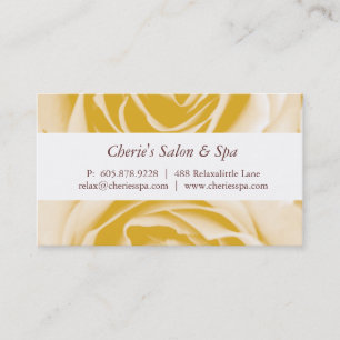 Spa - Salon Yellow Rose Business Card