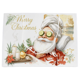 Spa Santa in LA – Merry Christmas Large Gift Bag