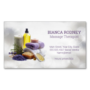Spa Scent   Bath Salts   Oil Magnetic Business Card