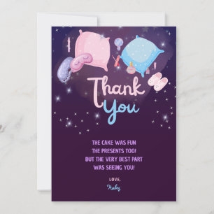 Spa Slumber Party Birthday Party Thank You Card