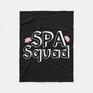 Spa Squad Spa Staff Funny Spa Birthday Party  Fleece Blanket