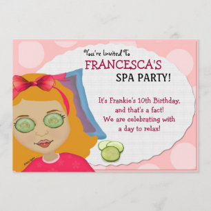 Spa-tacular Party  Kids Invitation