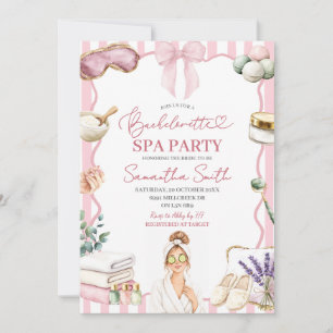 Spa Theme Bachelorette Spa Party Invitation
