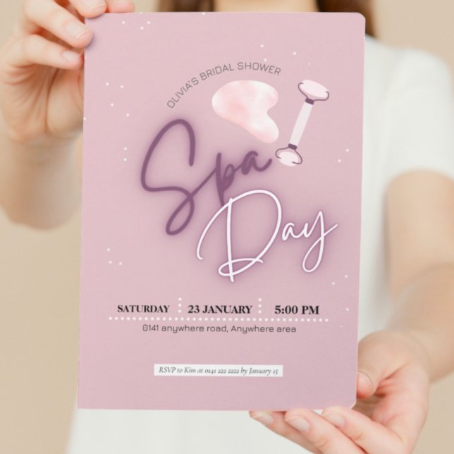 Spa theme bridal shower invitation (Creator Uploaded)