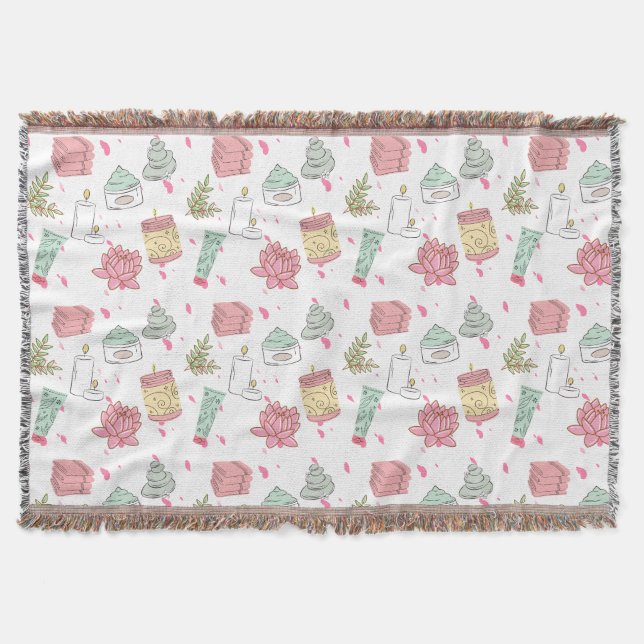Spa Theme Throw Blanket (Front)