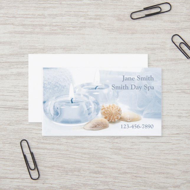 Spa Themed Business Card (Front/Back In Situ)