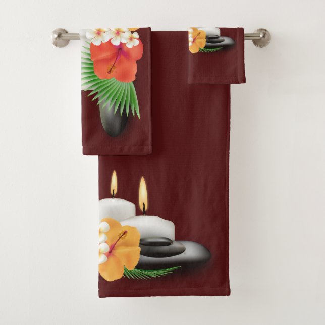 Spa Towels Flowers & Candles Spa Themed (Insitu)