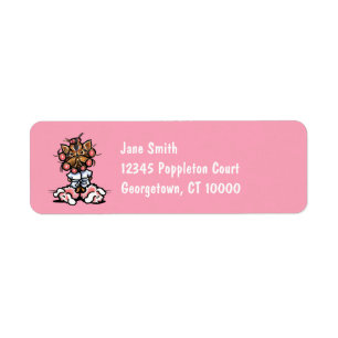Spa Yorkie Pink Return Address Label