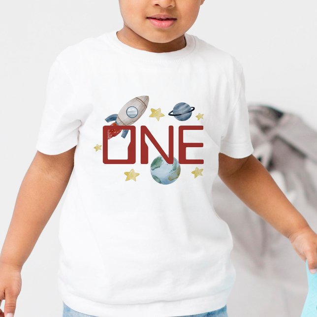 Space 1st Birthday Party First Trip Around The Sun Toddler T-Shirt (Space Birthday Tshirt)