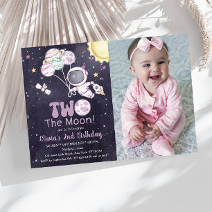 Space 2nd Birthday Second Trip Around The Sun  Invitation