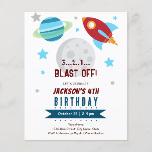 Space 4th Birthday Budget