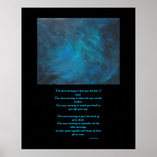"Space" Abstract Painting and Love Poetry Poster