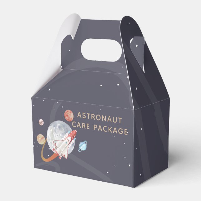 Space Adventure Astronaut  Favour Box (Front Side)