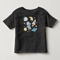 Space Adventure Cartoon t-shirt for Toddlers