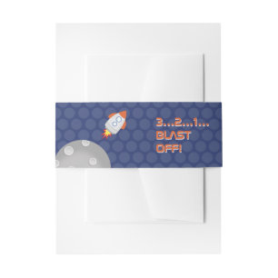Space Adventure Invitation Belly Band