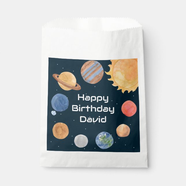 Space Adventure: Planets  Favour Bag (Front)