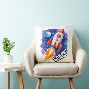 Space Adventure Poster Adventure Awaits Among Cushion