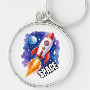 Space Adventure Poster Adventure Awaits Among Key Ring